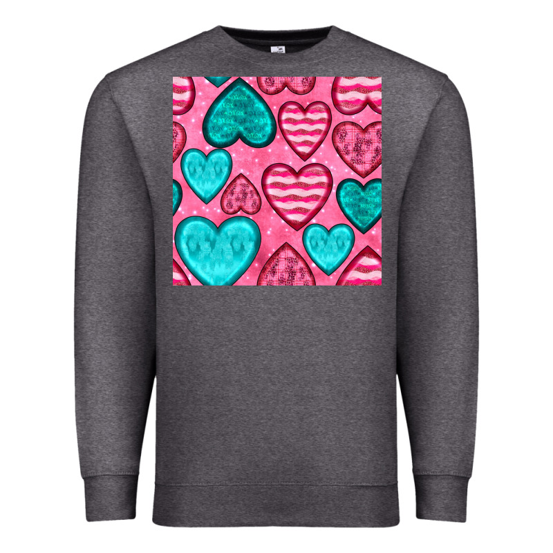 Valentines Day Hearts Seamless Pattern Premium Sweatshirt by BundleAndBundleShop | Teevron