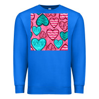 True Royal valentines day hearts seamless pattern Premium Sweatshirt - BundleAndBundleShop