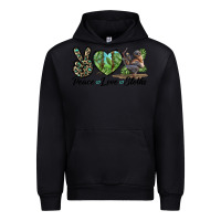 Black Peace Love Sloths Urban Hoodie - LillyAllenDesigns