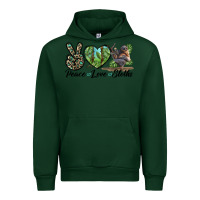 Forest Green Peace Love Sloths Urban Hoodie - LillyAllenDesigns