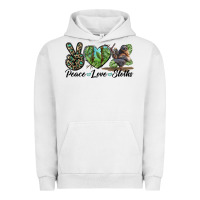 Pigment Lunar Rock Peace Love Sloths Urban Hoodie - LillyAllenDesigns