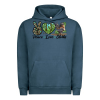 Pigment Midnight Navy Peace Love Sloths Urban Hoodie - LillyAllenDesigns