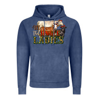 Vintage Denim all the jingle ladies christmas cows Vintage Hoodie - LillyAllenDesigns