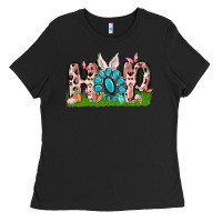 Black hop rabbit Ladies Tee - MaliasSmallBusiness