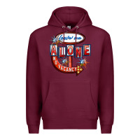 Burgundy Leave me alone anti Valentine's Day Premium Hoodie - FaDigitalArtStudio