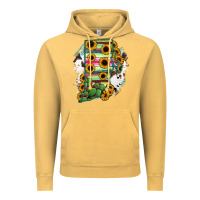 Vintage Mustard Rhode island State aMp Vintage Hoodie - RanaPortraitStore