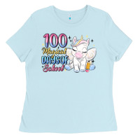 Baby Blue 100 magical days of school Ladies Tee - MaliasSmallBusiness