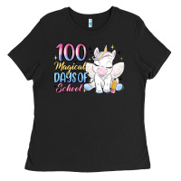 Black 100 magical days of school Ladies Tee - MaliasSmallBusiness