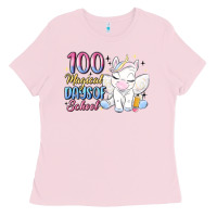 Bubblegum Pink 100 magical days of school Ladies Tee - MaliasSmallBusiness