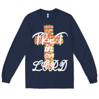 Navy Trust In The Lord Long Sleeve Tee - Bettercallsaul