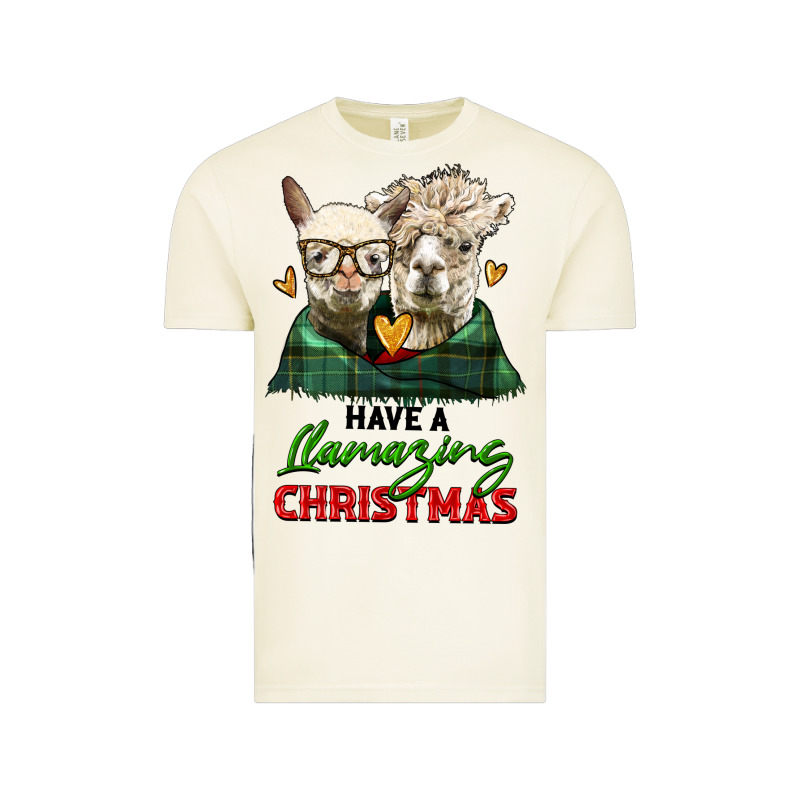 Have A Llamazing Christmas Alpaca Head Vintage Tee by LillyAllenDesigns | Teevron