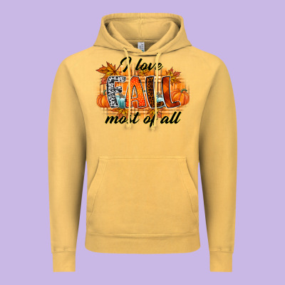 I Love Fall Most Of All Vintage Hoodie Designed By Racoondesign