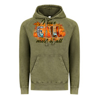 Vintage Olive i love fall most of all Vintage Hoodie - RacoonDesign