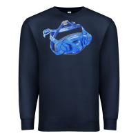 Navy Chin Guard Fa Element 1 Premium Sweatshirt - FaDigitalArtStudio