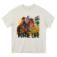 Cream livin the rural life Heavy Core Tee - MaliasSmallBusiness