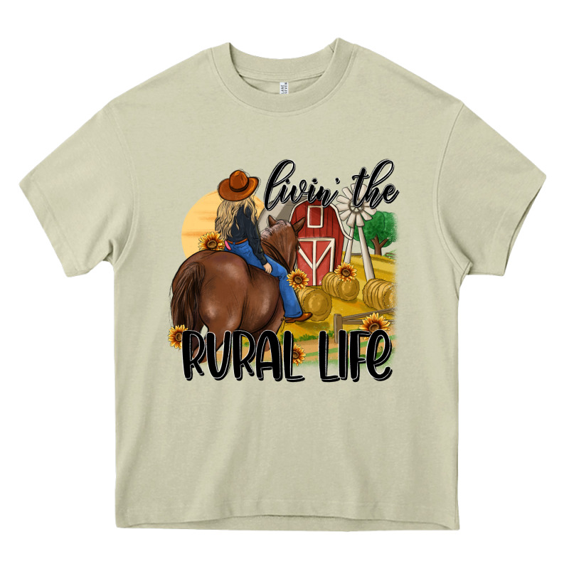 Livin The Rural Life Heavy Core Tee by MaliasSmallBusiness | Teevron