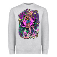 Heather Grey Space cowgirl Heavyweight Sweatshirt - HowdyJamesFarm