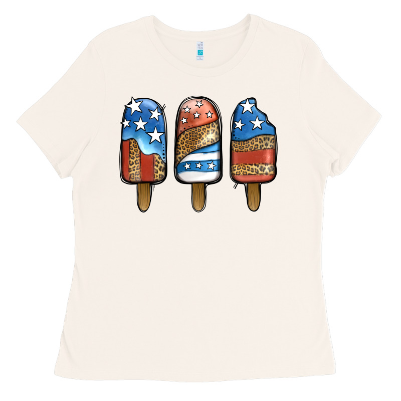 Patriotic Leopard Popsicles Ladies Tee by Jasminsmagicworld | Teevron