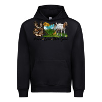 Black peace love boer goat Urban Hoodie - LillyAllenDesigns