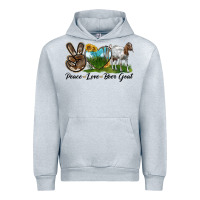 Heather Grey peace love boer goat Urban Hoodie - LillyAllenDesigns