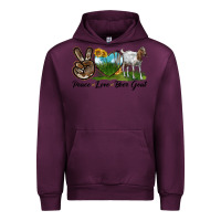 Mauve Wine peace love boer goat Urban Hoodie - LillyAllenDesigns