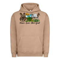 Pigment Burro peace love boer goat Urban Hoodie - LillyAllenDesigns