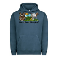 Pigment Midnight Navy peace love boer goat Urban Hoodie - LillyAllenDesigns