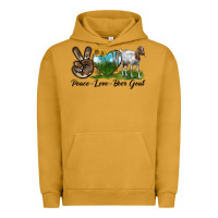 Pigment Peanut Butter peace love boer goat Urban Hoodie - LillyAllenDesigns