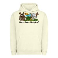 Pigment Pistachio peace love boer goat Urban Hoodie - LillyAllenDesigns