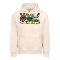 Sandshell peace love boer goat Urban Hoodie - LillyAllenDesigns