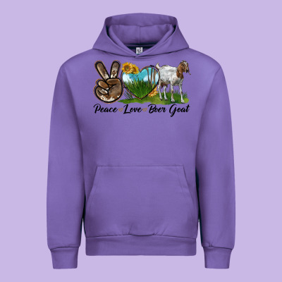 Peace Love Boer Goat Urban Hoodie Designed By Lillyallendesigns