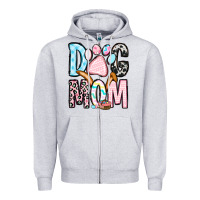 Heather Grey Easter dog mom Zipper Hoodie - OliviaCreatesArt