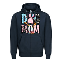 Navy Easter dog mom Zipper Hoodie - OliviaCreatesArt