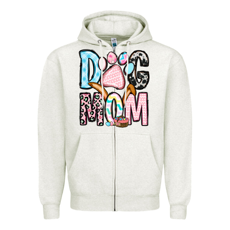 Easter Dog Mom Zipper Hoodie by OliviaCreatesArt | Teevron