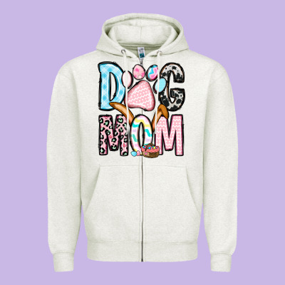 Easter Dog Mom Zipper Hoodie Designed By Oliviacreatesart