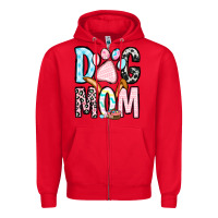 Red Easter dog mom Zipper Hoodie - OliviaCreatesArt