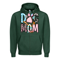 Sports Green Easter dog mom Zipper Hoodie - OliviaCreatesArt