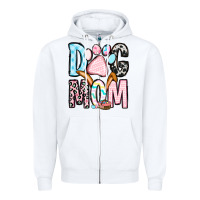 White Easter dog mom Zipper Hoodie - OliviaCreatesArt