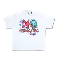 White 100 mermazing days Urban Heavy Tee - Artiststas