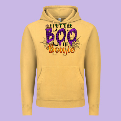 I Put The Boo In Boujie Vintage Hoodie Designed By Racoondesign
