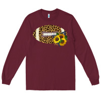 Burgundy Leopard Print Footbal Long Sleeve Tee - Bettercallsaul