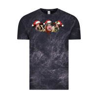 Cloud Black christmas holstein cows Vintage Tee - LillyAllenDesigns