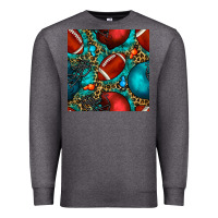 Charcoal Heather american football helmet with leopard and gemstone Premium Sweatshirt - BundleAndBundleShop
