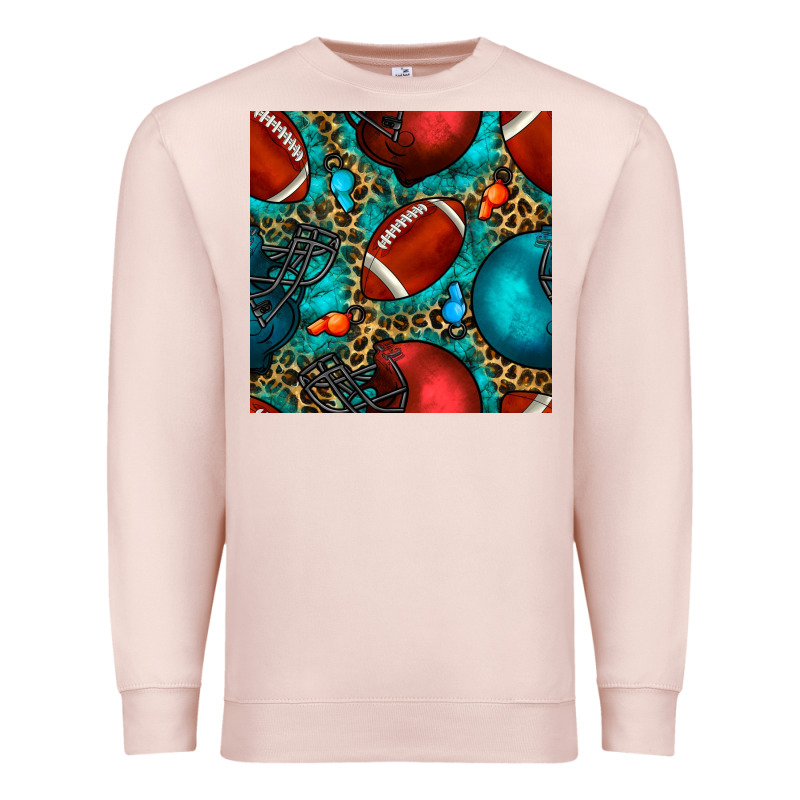 American Football Helmet With Leopard And Gemstone Premium Sweatshirt by BundleAndBundleShop | Teevron