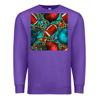 Purple american football helmet with leopard and gemstone Premium Sweatshirt - BundleAndBundleShop