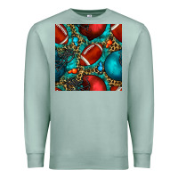 Seafoam american football helmet with leopard and gemstone Premium Sweatshirt - BundleAndBundleShop