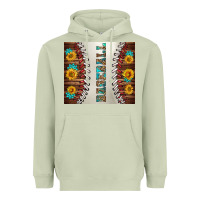 Matcha baseball with sunflower and gemstone tumbler Heavyweight Hoodie - BundleAndBundleShop