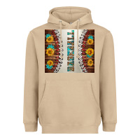 Mushroom baseball with sunflower and gemstone tumbler Heavyweight Hoodie - BundleAndBundleShop