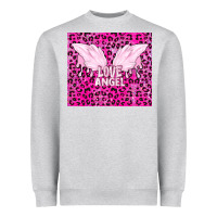 Heather Grey love angel Heavyweight Sweatshirt - TumblerDesignByShophia