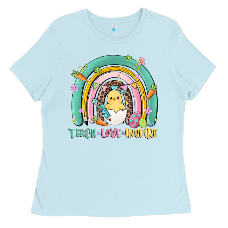 Teach Love Inspire Rainbow Ladies Tee by MaliasSmallBusiness | Teevron
